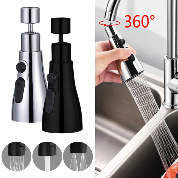 3 In 1 Kitchen Faucet Extender Universal 360° Rotate Pull Out Kitchen Tap Multi-mode Strong Flushing Booster Kitchen Accessories 3 In 1 Kitchen Faucet Extender Universal 360° Rotate Pull Out Kitchen Tap Multi-mode Strong Flushing Booster Kitchen Accessories