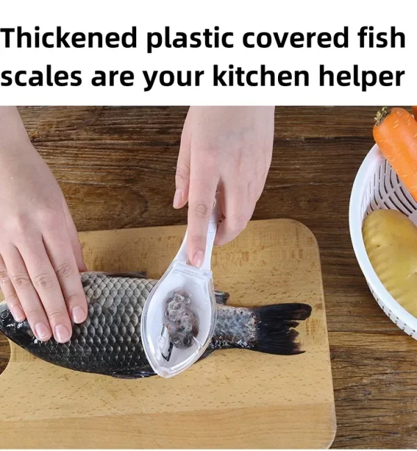 Kitchen Household Scale Scraper With Lid, Fish Scale Scraper, Manual Descaling, Brushing Of Fishing Tools 3