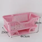 Dish Drying Kitchen Utensils Drainer Rack with Drain Board Countertop Dinnerware Plates Bowls Chopsticks Spoons Organizer 6