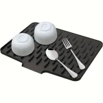 Kitchen Silicone Drain Mat with Built-in Drainage Design, Easy to Clean, Suitable for Countertops, Sinks, Refrigerators 5