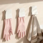 Kitchen Rubber Glove Holder Dishwashing Gloves Hook Rag Towel Clip Organizer Household Cleaning Hanger Rack Accessories 2