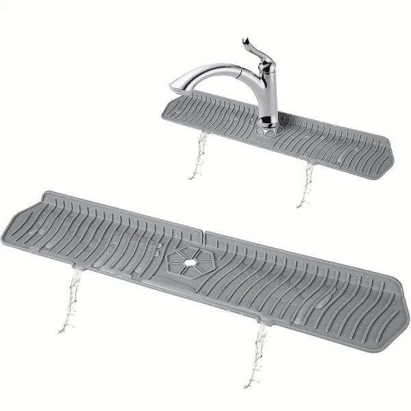 Kitchen Long Silicone Sink Faucet Mat Splash Guard for Absorbent Sink Countertop Protectors Mat Kitchen Gadgets
