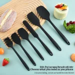 Silicone Kitchenware 6-Piece Set, Cream Scraper, Spatula, Oil Brush, Size Scraper Set Baking Tool, Non-Integrated Hand 5