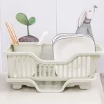 Dish Drying Kitchen Utensils Drainer Rack with Drain Board Countertop Dinnerware Plates Bowls Chopsticks Spoons Organizer 4