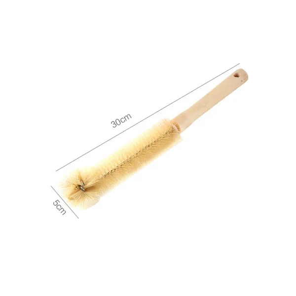 Kitchen Cleaning Tools Drink Bottles Glass Scrubbers Cleaning Brush Wooden Bottle Cleaning Brush with Long Handle 3