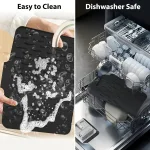 Kitchen Silicone Drain Mat with Built-in Drainage Design, Easy to Clean, Suitable for Countertops, Sinks, Refrigerators 6