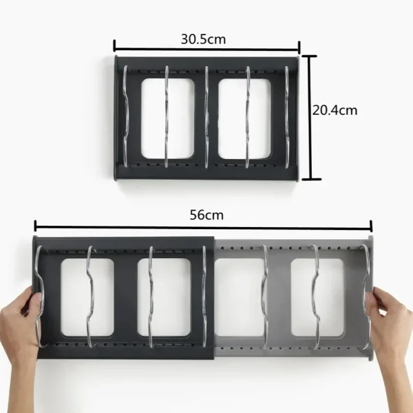 1Pc 7-grid Telescopic Pot Rack,Pans Organizer,Space-saving Cabinet Holder for Pots,Pans and Lids-Keep Your Kitchen Neat and Tidy 3 1Pc 7-grid Telescopic Pot Rack,Pans Organizer,Space-saving Cabinet Holder for Pots,Pans and Lids-Keep Your Kitchen Neat and Tidy 3