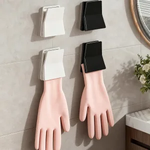 Kitchen Rubber Glove Holder Dishwashing Gloves Hook Rag Towel Clip Organizer Household Cleaning Hanger Rack Accessories