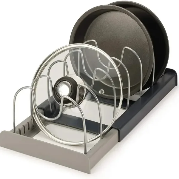1Pc 7-grid Telescopic Pot Rack,Pans Organizer,Space-saving Cabinet Holder for Pots,Pans and Lids-Keep Your Kitchen Neat and Tidy 2 1Pc 7-grid Telescopic Pot Rack,Pans Organizer,Space-saving Cabinet Holder for Pots,Pans and Lids-Keep Your Kitchen Neat and Tidy 2