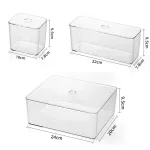 Clear Drawer Organizer Sets Acrylic Box Plastic Storage Box Stationery Makeup Organizer Boxes Transparent Storage Box Bins 6